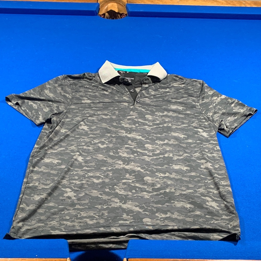 Stylish Gray Camouflage Polo Shirt